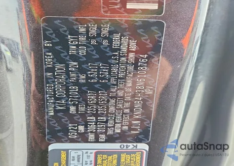 2022 Kia Carnival Lx из США, поврежденный, VIN KNDNB4H38N6108764